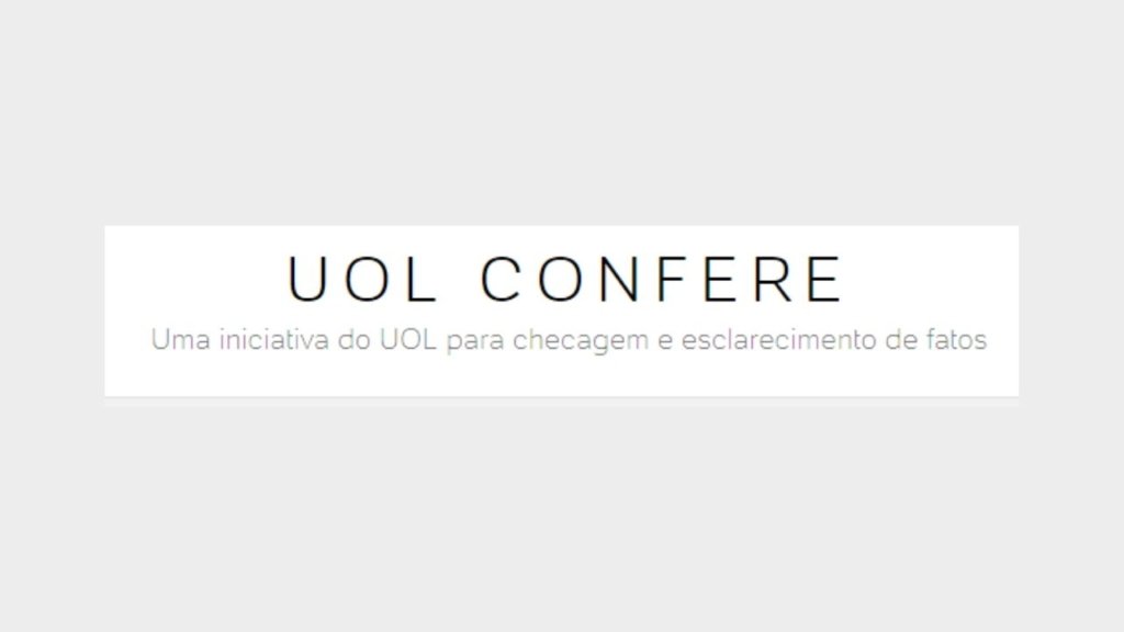 UOL Confere — Foto: Reprodução/UOL